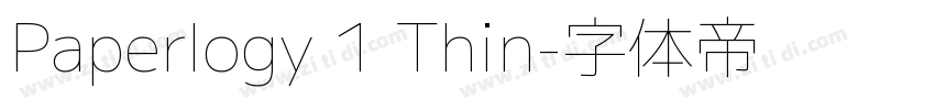 Paperlogy 1 Thin字体转换